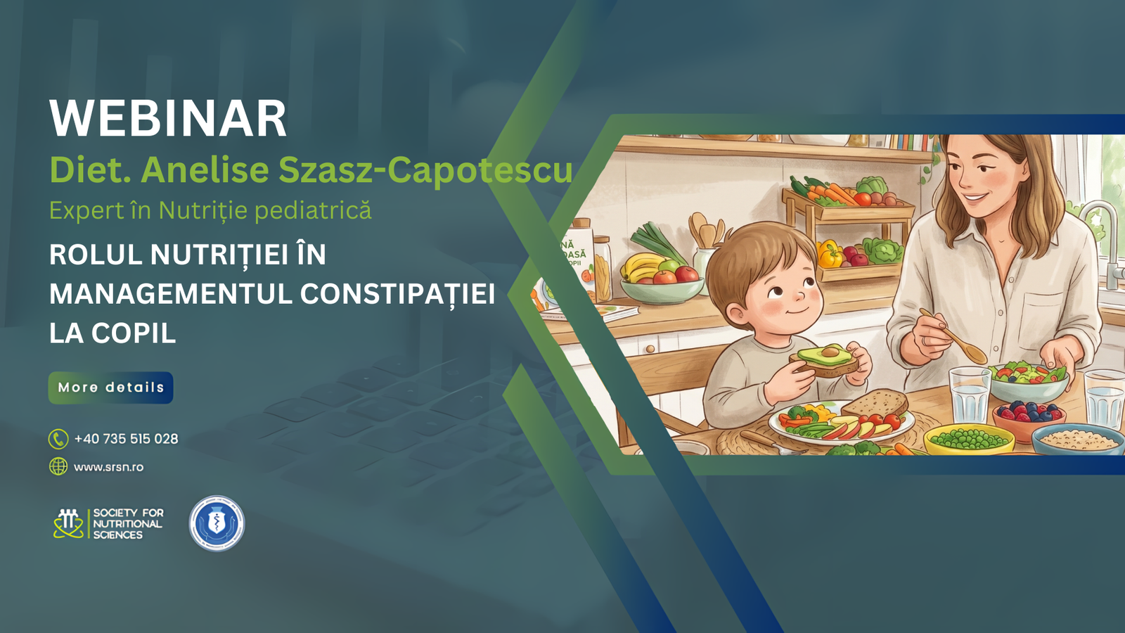 Webinar gratuit - Rolul nutriției în managementul constipației la copil
